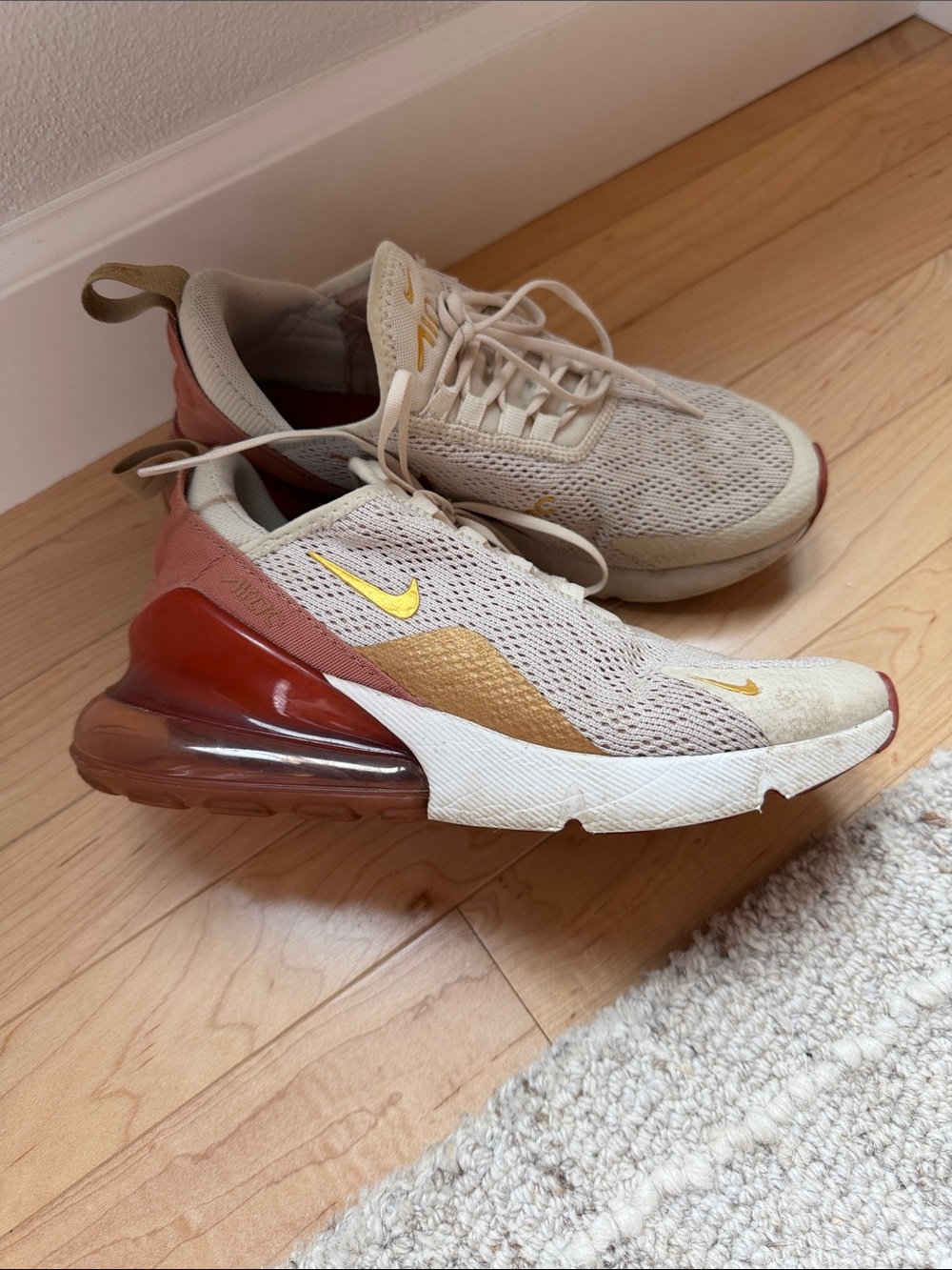 Nike Women’s Air Max 270 - Cream, Rust & Gold Accent